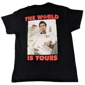 SCARFACE The‎ World Is Yours Black Double-Sided - Men Large T-Shirt